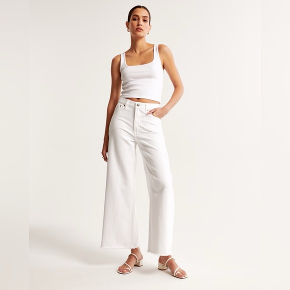 Abercrombie & Fitch Denim - Abercrombie and fitch ultra high rise crop wide leg Jean